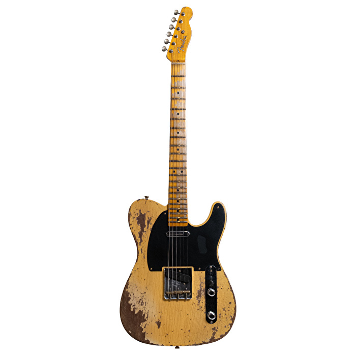 Fender Custom Shop 1951 Nocaster Super Heavy Relic Akçaağaç Klavye Super Faded Aged Nocaster Blonde Elektro Gitar